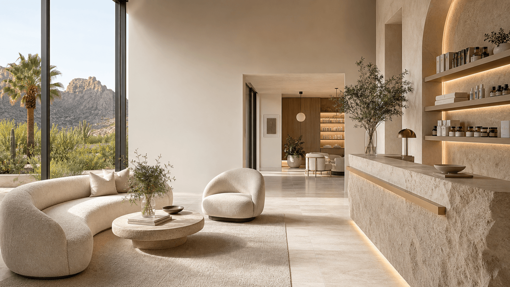 Luxury Scottsdale med spa lounge
